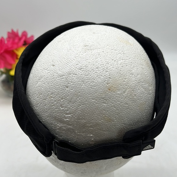 Adidas Black Visor with white logo adjustable HT3378B - Picture 3 of 6